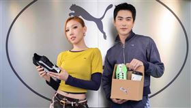 演員曾敬驊與R&B女神Karencici同框，一起到中山區帶逛H-STREET潮流得來速。（圖／品牌業者提供）