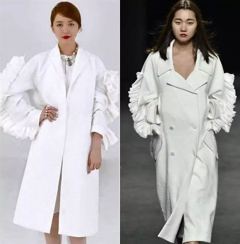 尹恩惠在2015年中國綜藝節目《女神的新衣》以白色長版外套奪下冠軍，冠軍作品曝光後被韓國服裝品牌「ARCHE」設計師尹春浩指認尹恩惠是抄襲自己當年3月的作品。(資料照)