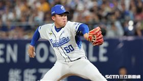 中職37年例行賽，富邦悍將終結者曾峻岳。（圖／記者劉彥池攝影）