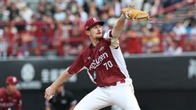 樂天桃猿先發投手魔爾曼繳出7局0失分的優質好投。（圖／樂天桃猿提供）