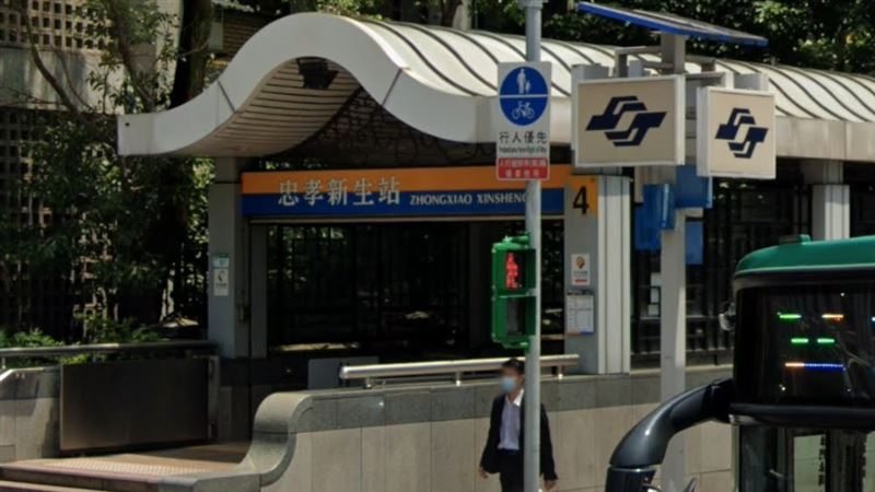 捷運忠孝新生站5日晚間出現雜音。 （圖／Google map）
