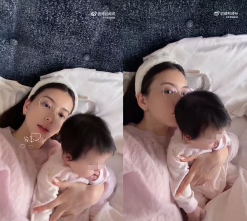 方媛曬小女兒。（圖／翻攝自微博）