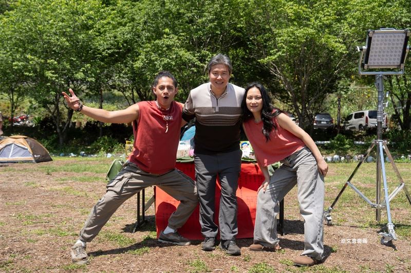 （左起）Tlow Hayung曾少東、Wilang Lalin洪金輝、Amuyi呂薔。（圖／原文會提供）