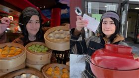 Angela佐藤來台，沒想到在餐廳被粉絲請客了。（圖／取自賴清德IG）
