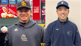 徐若熙（左）8日先發迎戰西武獅，有望日職首對決林安可。（組合圖）