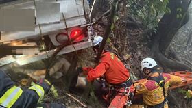 南投縣,國姓鄉,事故,貨車,邊坡,兄弟,產業道路,警消,弟弟,哥哥,南投。（圖／翻攝畫面）