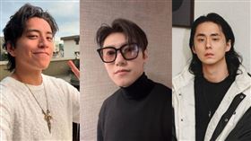 王大陸（左起）、毛弟、許少瑜皆曾為護愛躲跟拍，在街上展現駕車技術。（圖／翻攝自IG）