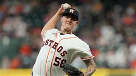 休士頓太空人隊頭號王牌投手布朗（Hunter Brown）因右肩二級拉傷，將進入15天傷兵名單，並確定至少停止投球活動數週。（圖／美聯社／達志影像）