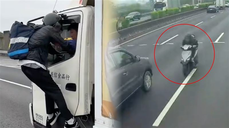 畫面曝!騎士國道逆向鑽縫…肉身凹C型