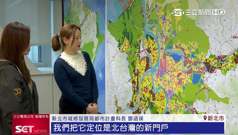 鄧涵瑛指出，塭仔圳重劃區的定位為北台灣的新門戶