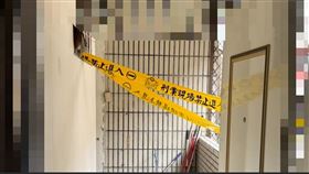警方在現場拉起封鎖線。（圖／翻攝畫面）