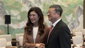 國民黨主席鄭麗文會晤上海市委書記陳吉寧。（圖／翻攝畫面）