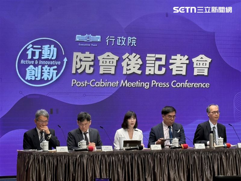 行政院院會會後記者會。(圖/記者盧素梅攝影)