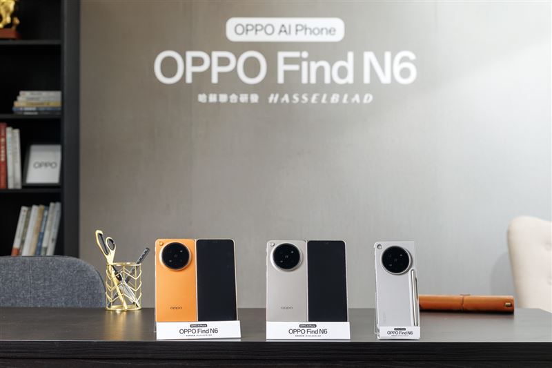OPPO Find N6推出「旭日暖橘」與「無界鈦」兩款精品配色，提供16GB RAM+512GB ROM一種容量，售價NT68,990元，同步販售OPPO AI Pen靈感筆套裝