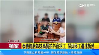 獨／泰雙胞胎拍抖音招工　移工遭逮後訴苦