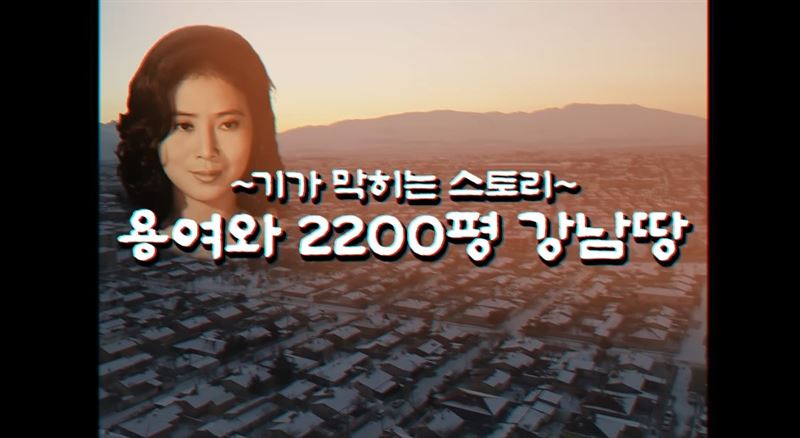 鮮于龍女想過要買位於江南法院附近的土地，約2200坪，但她錯過了。（圖／翻攝自youtube순풍 선우용여）