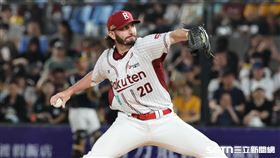 中職37年例行賽，樂天桃猿先發投手麥斯威尼。（圖／記者劉彥池攝影）