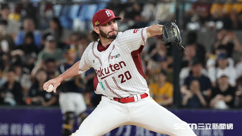 樂天桃猿先發投手麥斯威尼。（圖／記者劉彥池攝影）