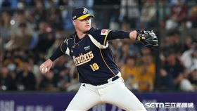 中職37年例行賽，中信兄弟後援投手黎克。（圖／記者劉彥池攝影）