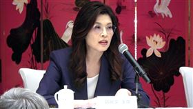 國民黨主席鄭麗文在北京召開中外記者會（1）國民黨主席鄭麗文（圖）10日在北京中國大飯店召開中外記者會，說明鄭習會談內容。中央社記者呂佳蓉北京攝　115年4月10日