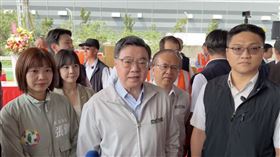 行政院長卓榮泰出席「國道1號甲線新建工程」動土祈福典禮前受訪（圖／翻攝畫面）