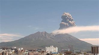 日本櫻島火山今年首爆發！噴煙3400公尺