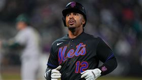 紐約大都會隊游擊巨星林多（Francisco Lindor）正經歷職業生涯最離奇的開季低潮。（圖／美聯社／達志影像）