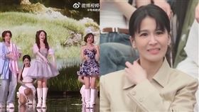 曾沛慈（右圖）表情變化藏不住。（圖／翻攝自微博）