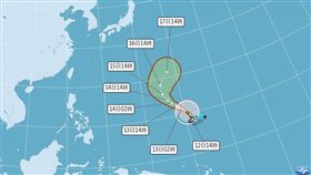 辛樂克今日升級為強烈颱風。（圖／氣象署）