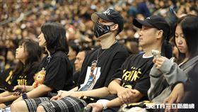 林志傑引退賽G2，新北國王後衛林書緯到場觀戰。（圖／記者劉彥池攝影）