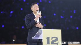 林志傑引退儀式，林志傑發表引退感言。（圖／記者劉彥池攝影）