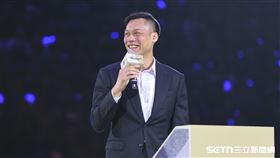 林志傑引退儀式，林志傑發表引退感言。（圖／記者劉彥池攝影）