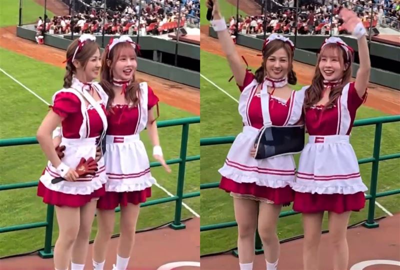 穆又甯受傷，崔荷潾主動說當「左手」合體應援（圖／樂天桃猿提供）