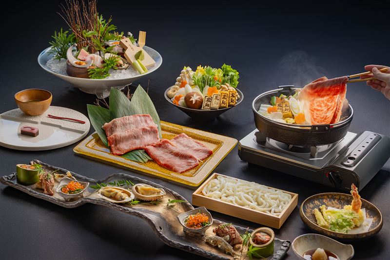 日本料理「飛翔」和食推出「石垣牛極饗套餐」期間限定4,880元。（圖／高雄日航酒店提供）