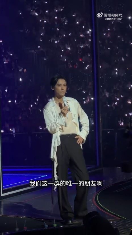 周渝民於演唱會罕見提起朱孝天。（圖／翻攝自相信音樂IG）