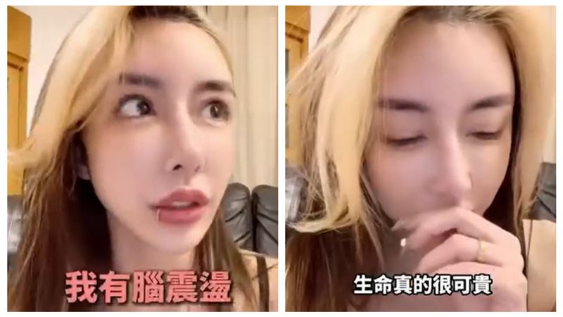 雪碧重摔。（圖／翻攝自方祺媛﻿臉書）