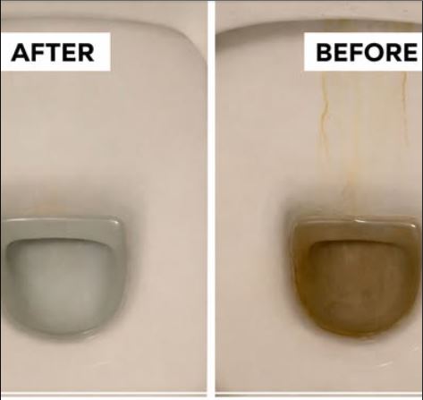 陳映如指出使用經濟實惠的「檸檬酸」，透過簡單撒粉、輕刷、靜置一小時的三步驟，成功將馬桶恢復潔白如新。（圖／翻攝自「陳映如-Sona Queen的生活筆記本」臉書）