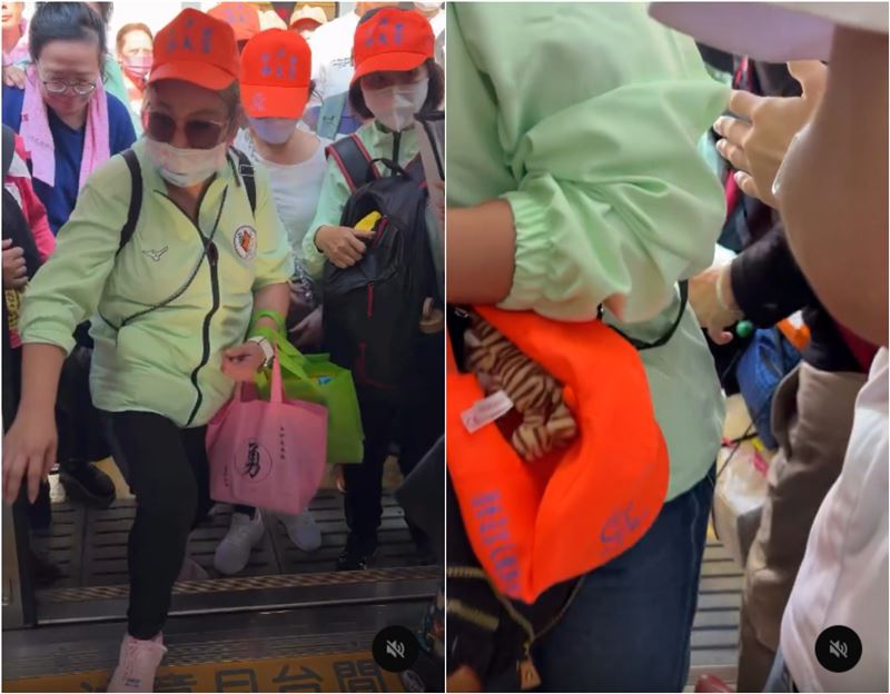 女網友搭火車時,一到站車門打開後,許多香客蜂擁而上,完全不讓車內的乘客先下車,讓她氣炸直呼「媽祖不會保佑你們」。(圖/網友Threads@ya_relax授權提供,未經同意請勿轉載)