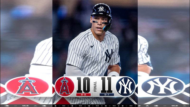 洋基11：10再見天使。（圖／翻攝自MLB X）