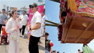 許維恩現身白沙屯！遭媽祖鑽轎腳大喊感動