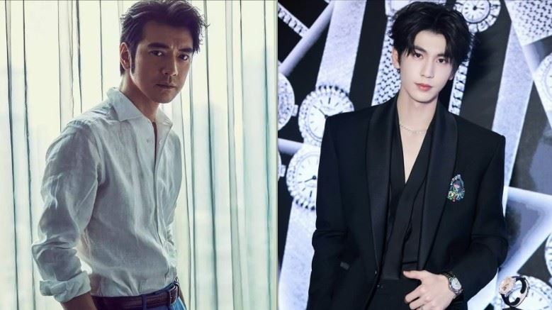 該貼文曝光後，風向迅速反轉，留言區幾乎一面倒質疑比較不恰當，被怒嗆吐槽「人跟神的差別」、「差那麼多」、「完全不同等級」、「不同級別不要拿來比較」等強烈評論。左為金城武、右為張凌赫。（圖／翻攝自IG）