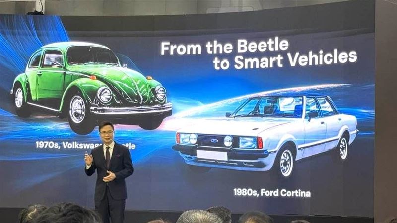 台北三合一大車展開幕,整合資通訊大廠呈現完整電動車生態系,宣告台灣機會來了!經濟部灑460億助產業升級,電電公會推海外園區墨國最快。雖戰火致鋁價飆,業界看好油價漲將帶動電動車需求契機。(圖/記者師瑞德攝影)