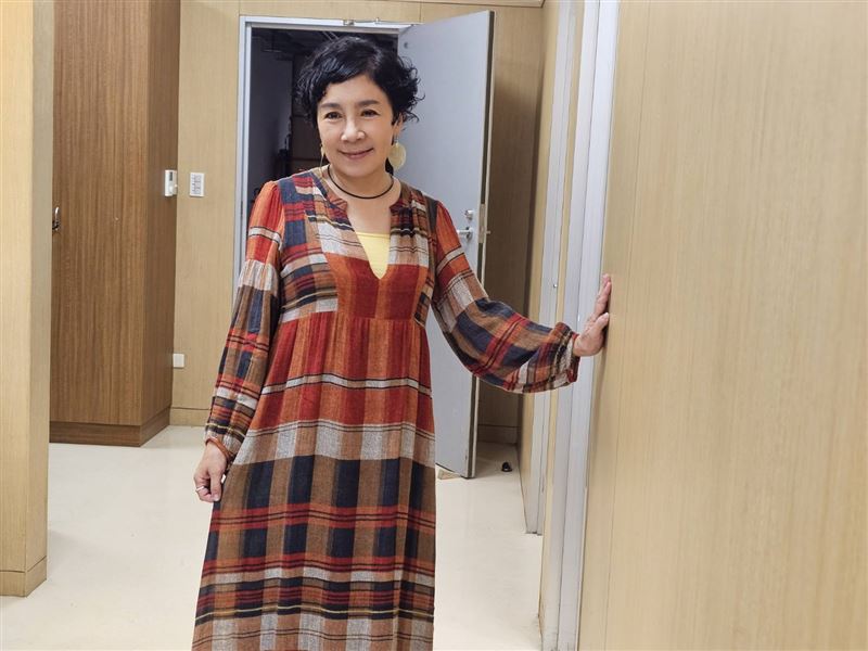 謝麗金今天錄影受訪。(圖/記者蔡維歆攝影)