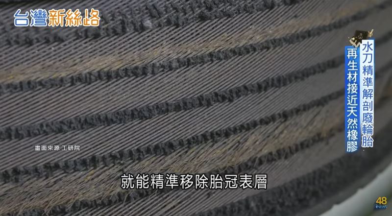 正因為輪胎具備這樣「完美」的橡膠與鋼絲複合材料結構，當它退役成為廢棄物時，反倒成了回收系統中最難被拆解的環境怪獸。（圖／三立永續辦公室提供）