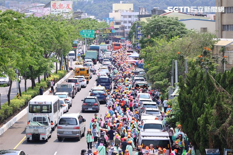 白沙屯媽祖進香今年報名人數達46.3萬人創新高。(圖／記者鄭孟晃攝影）