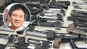 許金德當年成箱走私軍火，數量驚人，烏茲衝鋒槍更成為黑道大哥的身分象徵。（翻攝東森新聞）