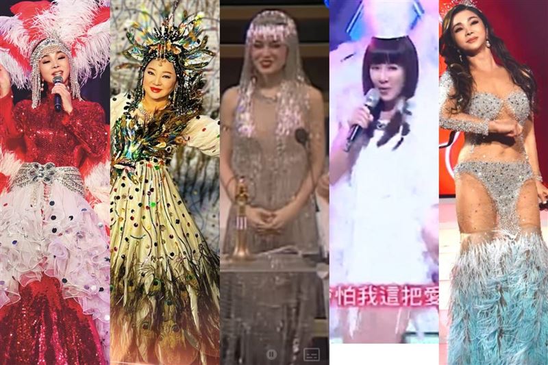 藍寶石歌廳年代噴火女神們曝光，陳美鳳、白冰冰、崔苔菁、朱慧珍、羅霈潁震撼全台。（圖／翻攝自冰冰臉書、翻攝自陳美鳳臉書、翻攝自台視、三立新聞資料照、翻攝自Alun Favorite網站、遠流出版提供）