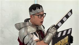 馬力歐替《中視強檔電影院》拍代言影片。（圖／記者趙浩雲攝影）