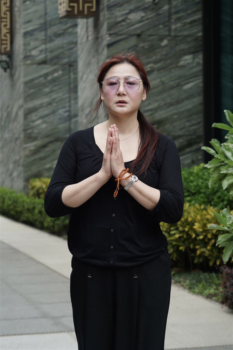 林鳳英出面控訴。(圖/記者趙于瑩攝影)