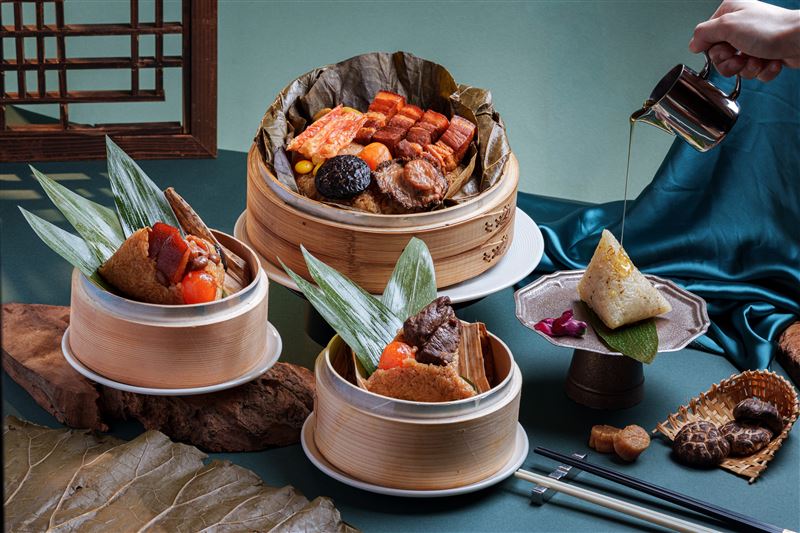 大倉久和桃花林四款粽品經典創新共享端午時光。（圖／飯店旅宿業者提供）